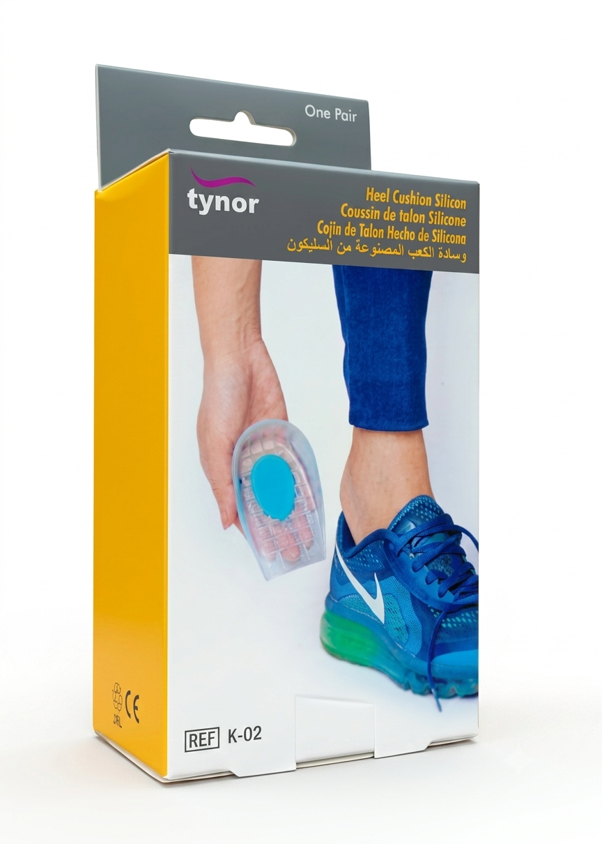 Tynor Heel Cushion Silicon packaging